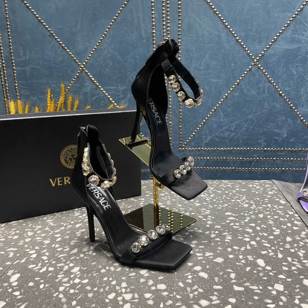 Versace Crystal Satin Sandals - PerfectKickZ