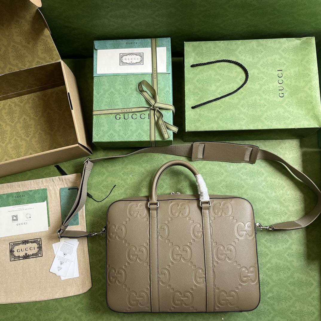 Gucci Jumbo GG Briefcase (40×29×6cm) - PerfectKickZ