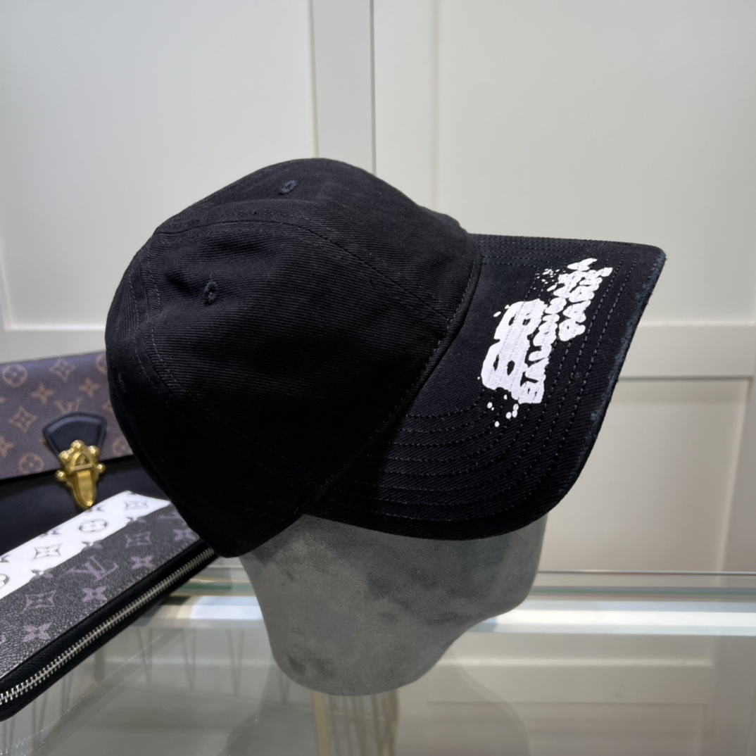 Balenciaga Hand Drawn BB Icon Cap In Black - PerfectKickZ