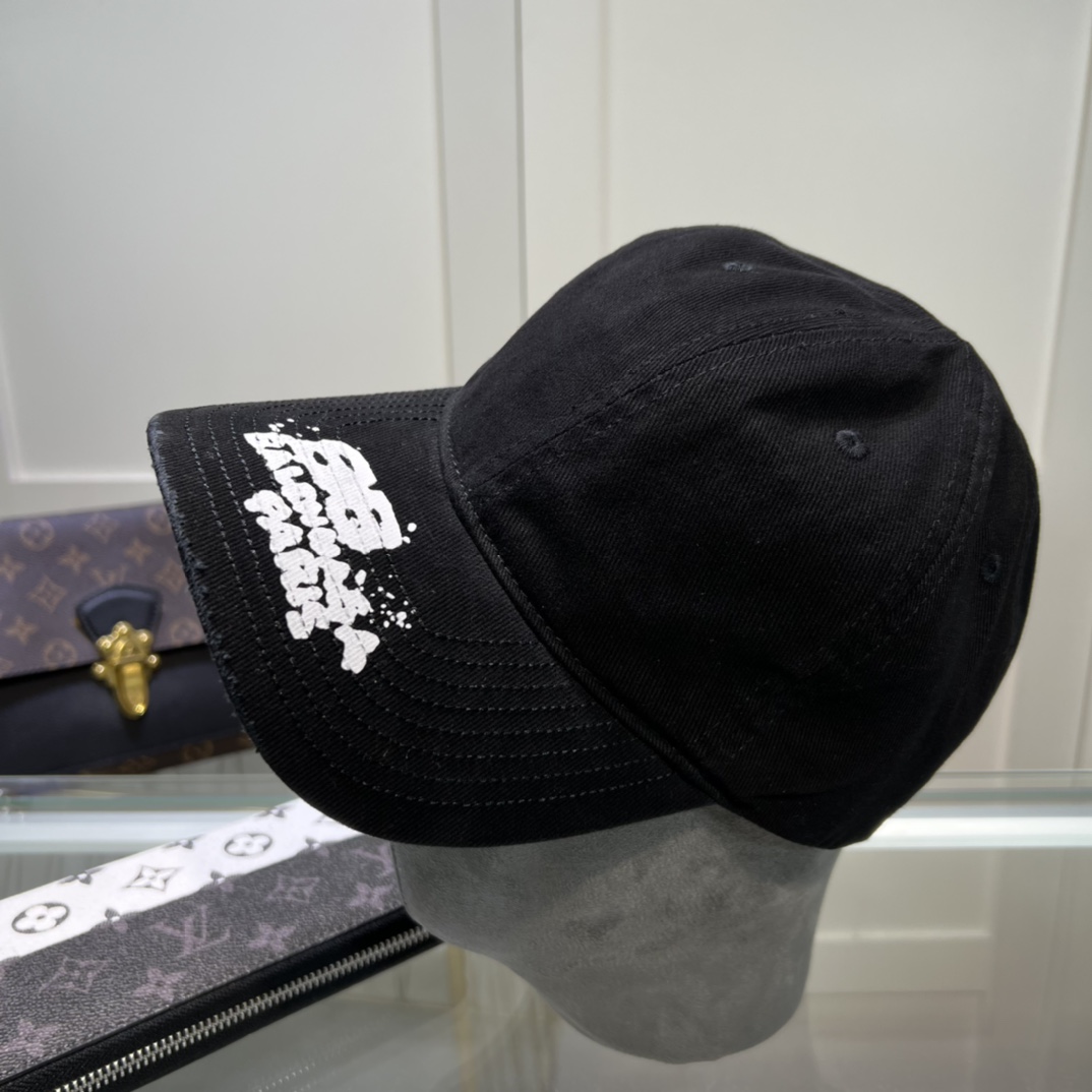 Balenciaga Hand Drawn BB Icon Cap In Black - PerfectKickZ