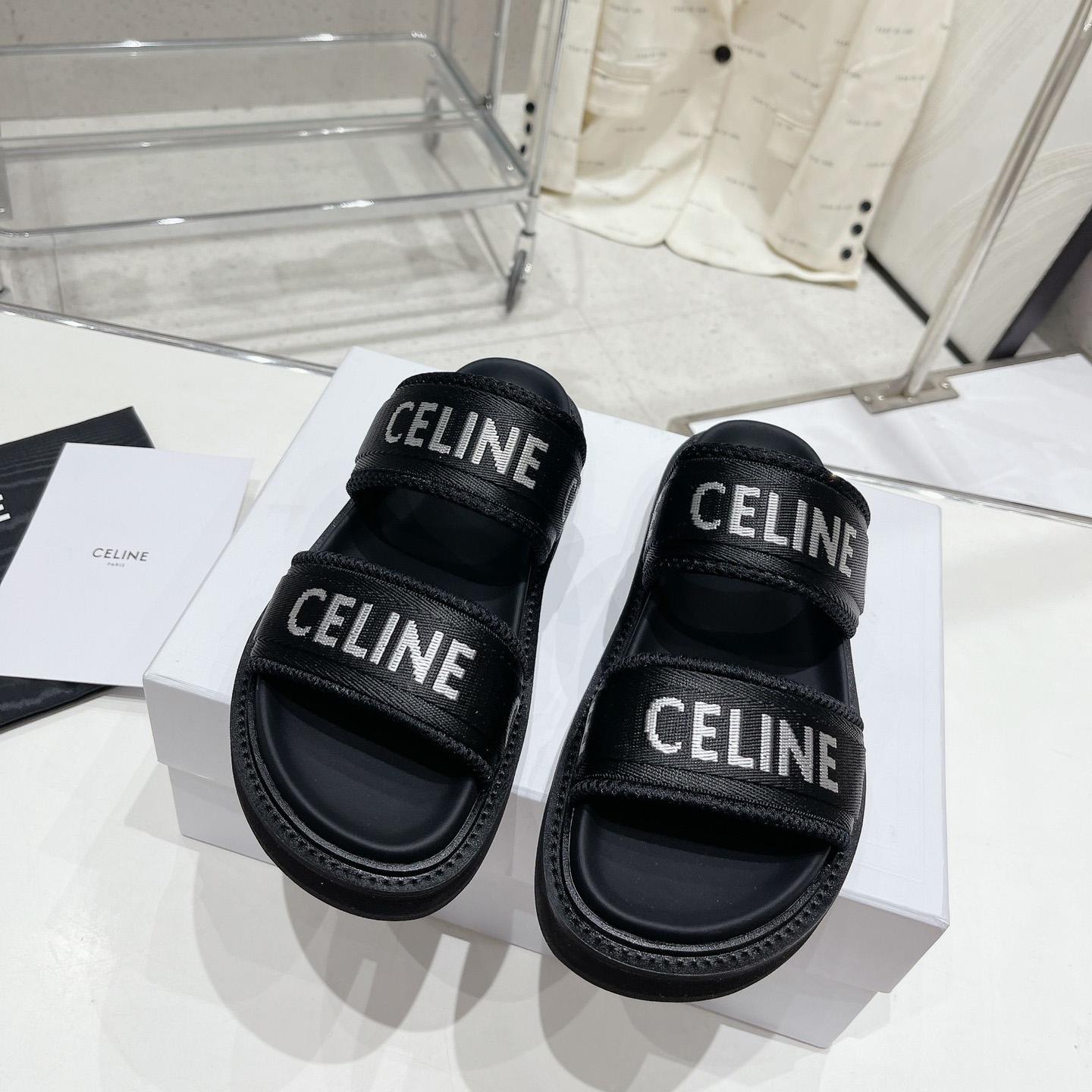 Celine Leo Scratch Sandal In Calfskin - 