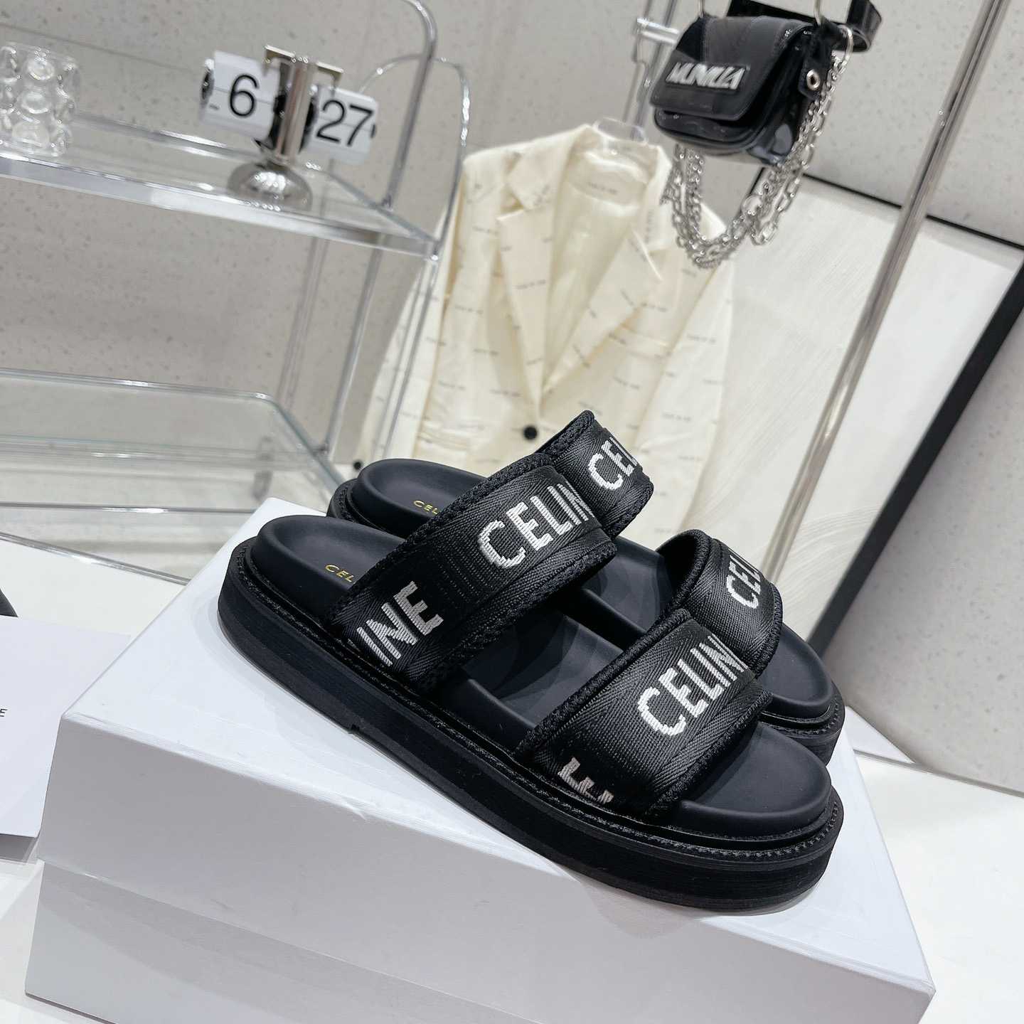 Celine Leo Scratch Sandal In Calfskin - PerfectKickZ