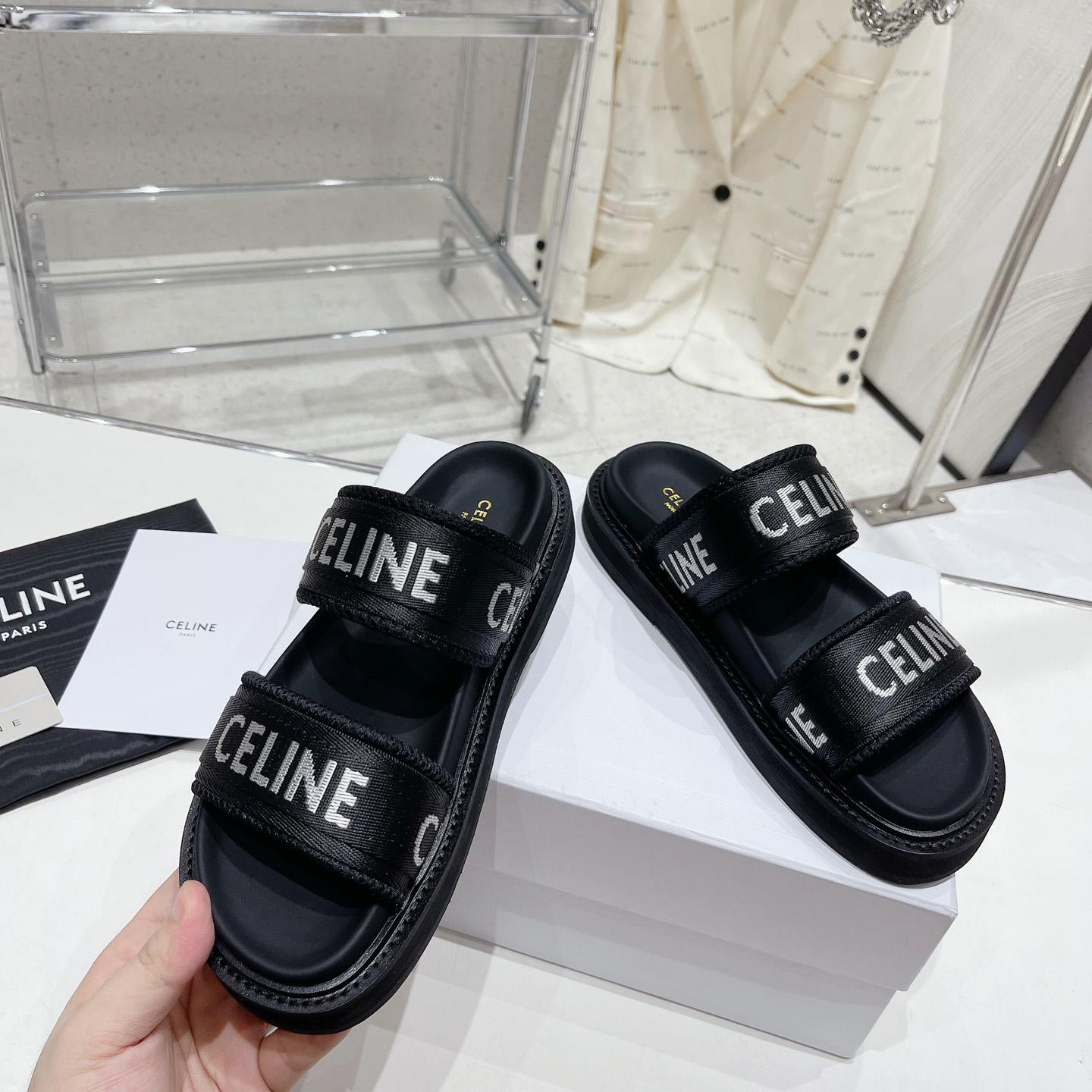 Celine Leo Scratch Sandal In Calfskin - 