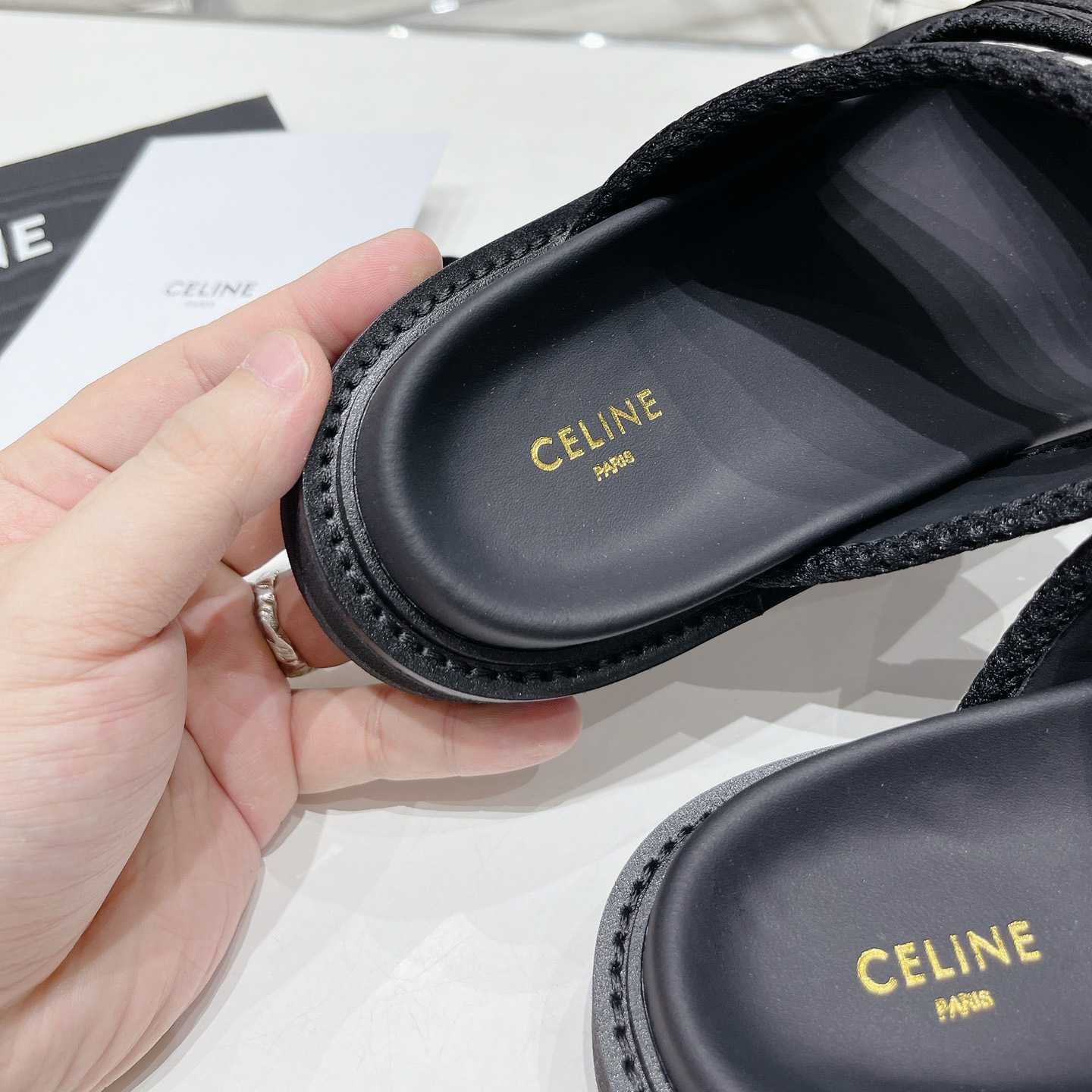 Celine Leo Scratch Sandal In Calfskin - PerfectKickZ