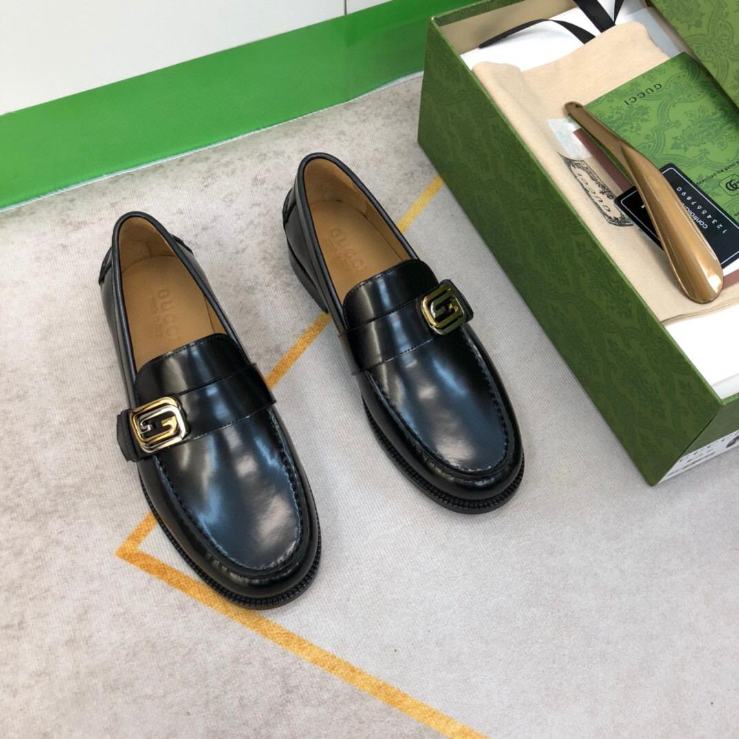Gucci Logo-plaque Leather Loafers (Upon Uk Size) - PerfectKickZ