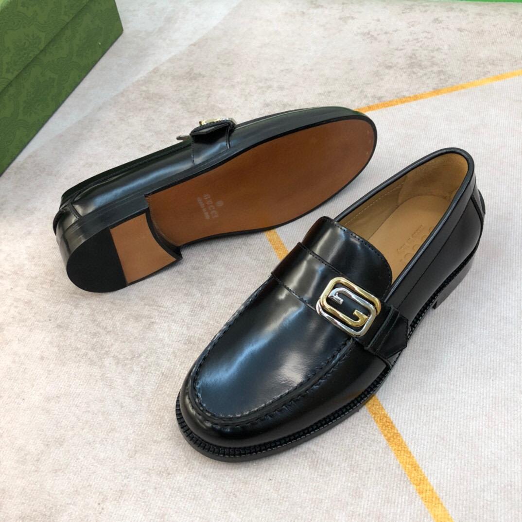 Gucci Logo-plaque Leather Loafers (Upon Uk Size) - PerfectKickZ
