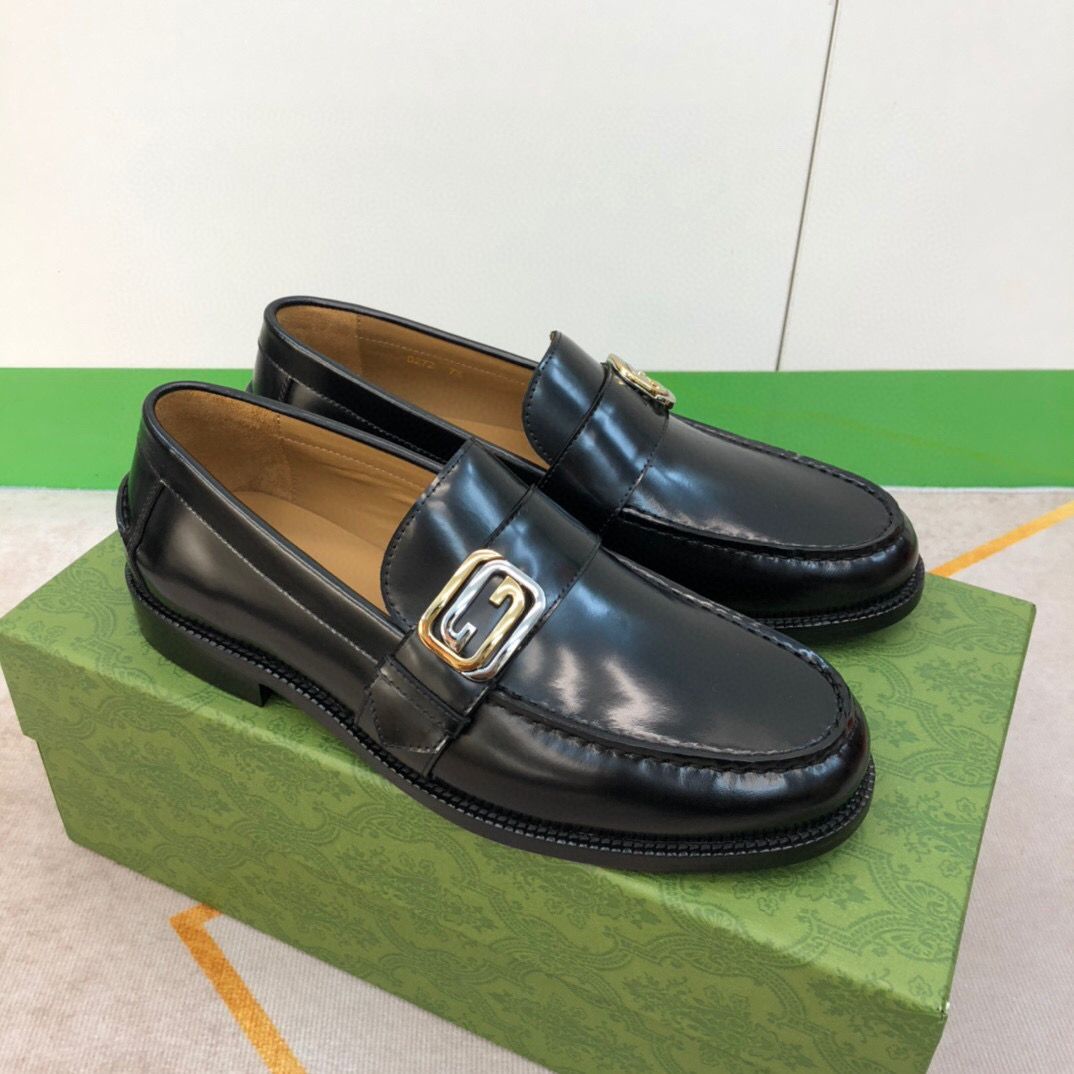Gucci Logo-plaque Leather Loafers (Upon Uk Size) - PerfectKickZ
