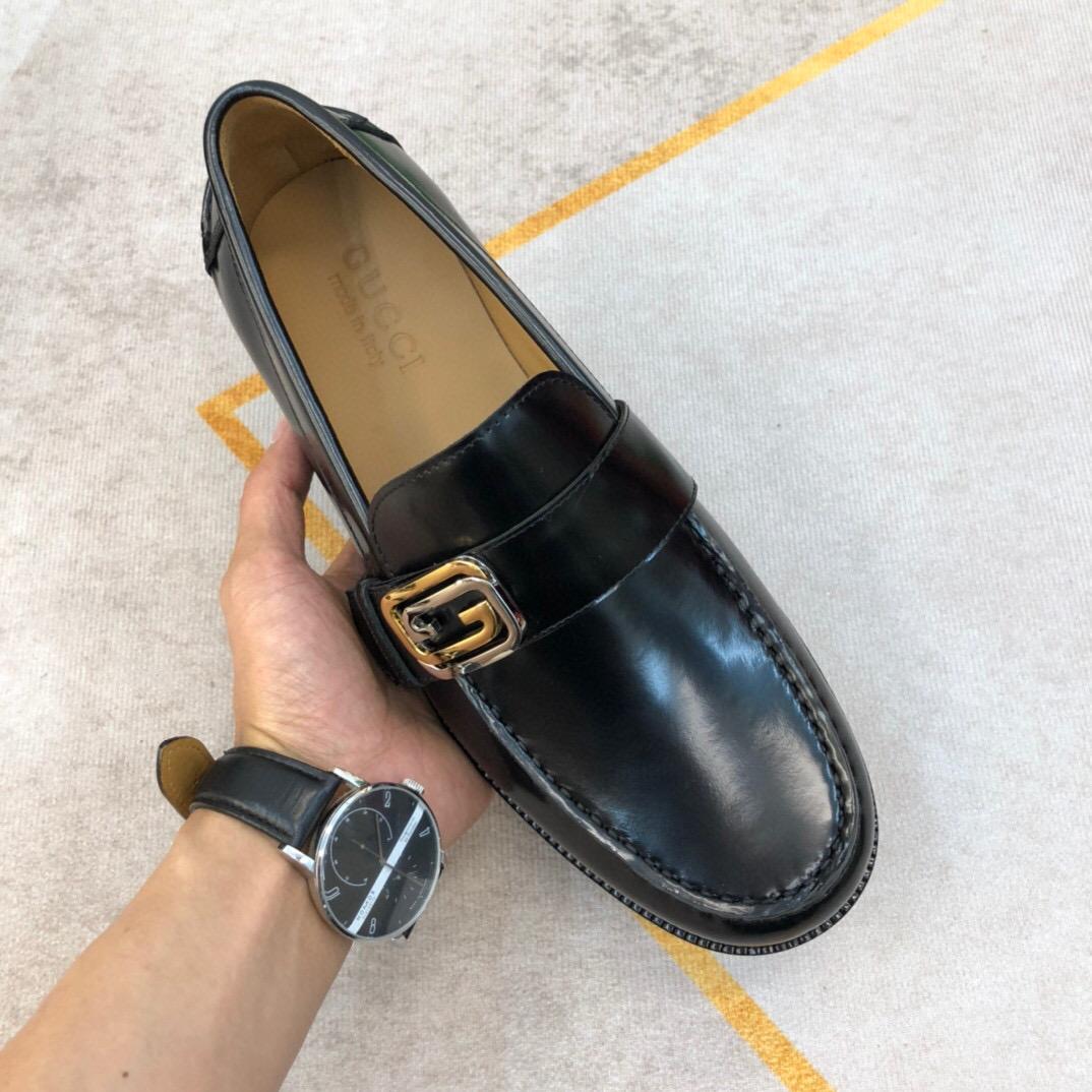 Gucci Logo-plaque Leather Loafers (Upon Uk Size) - PerfectKickZ