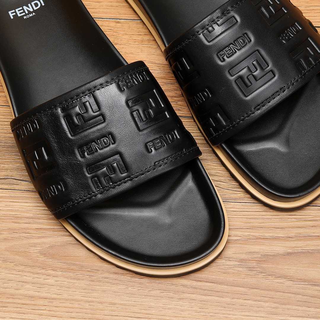 Fendi Black Slides - PerfectKickZ