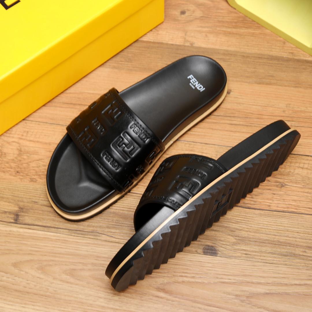Fendi Black Slides - PerfectKickZ