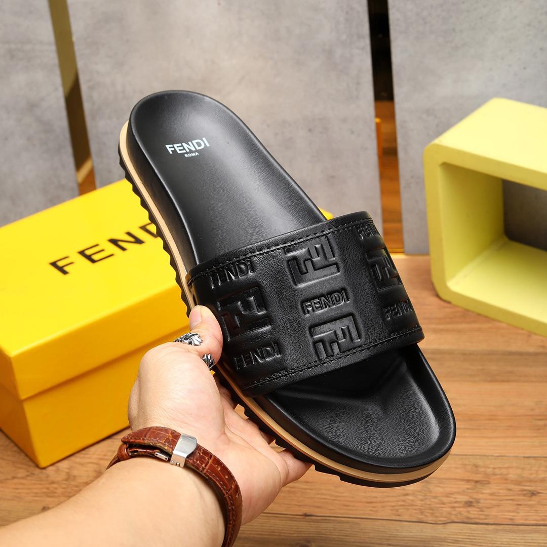 Fendi Black Slides - PerfectKickZ