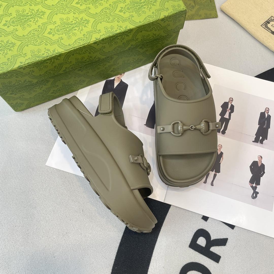Gucci Horsebit Flatform Sandal - PerfectKickZ