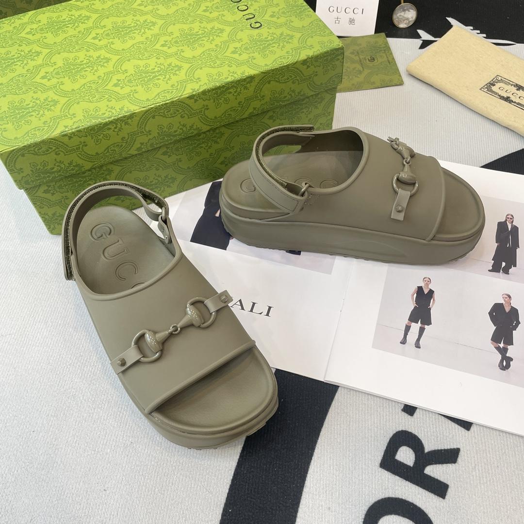 Gucci Horsebit Flatform Sandal - PerfectKickZ