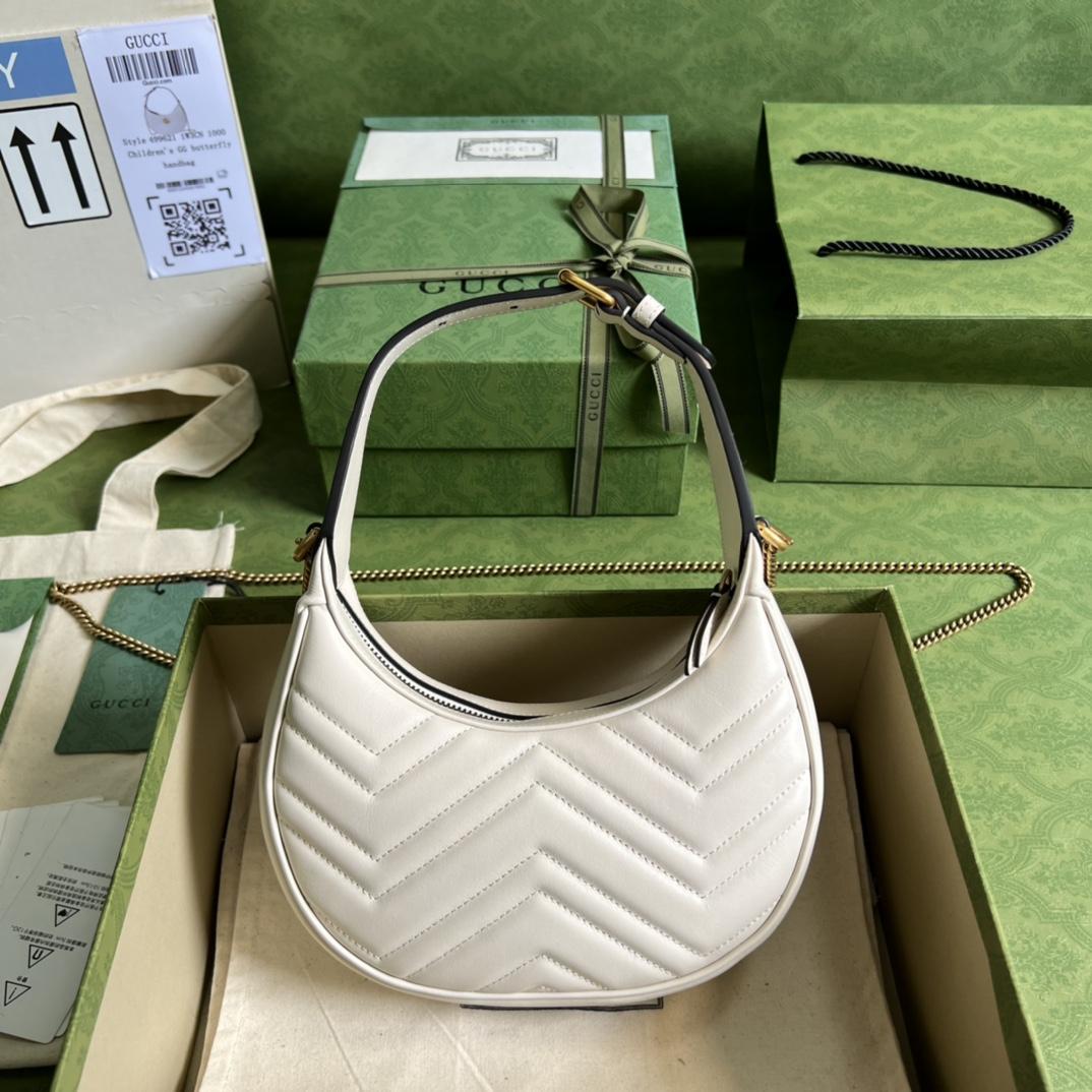Gucci GG Marmont Half-Moon-Shaped Mini Bag(21.5-11-5cm) - PerfectKickZ
