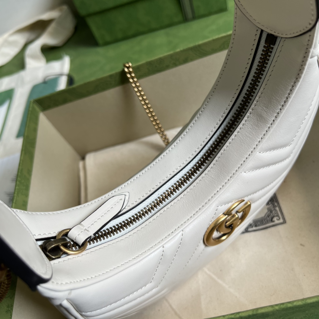 Gucci GG Marmont Half-Moon-Shaped Mini Bag(21.5-11-5cm) - 