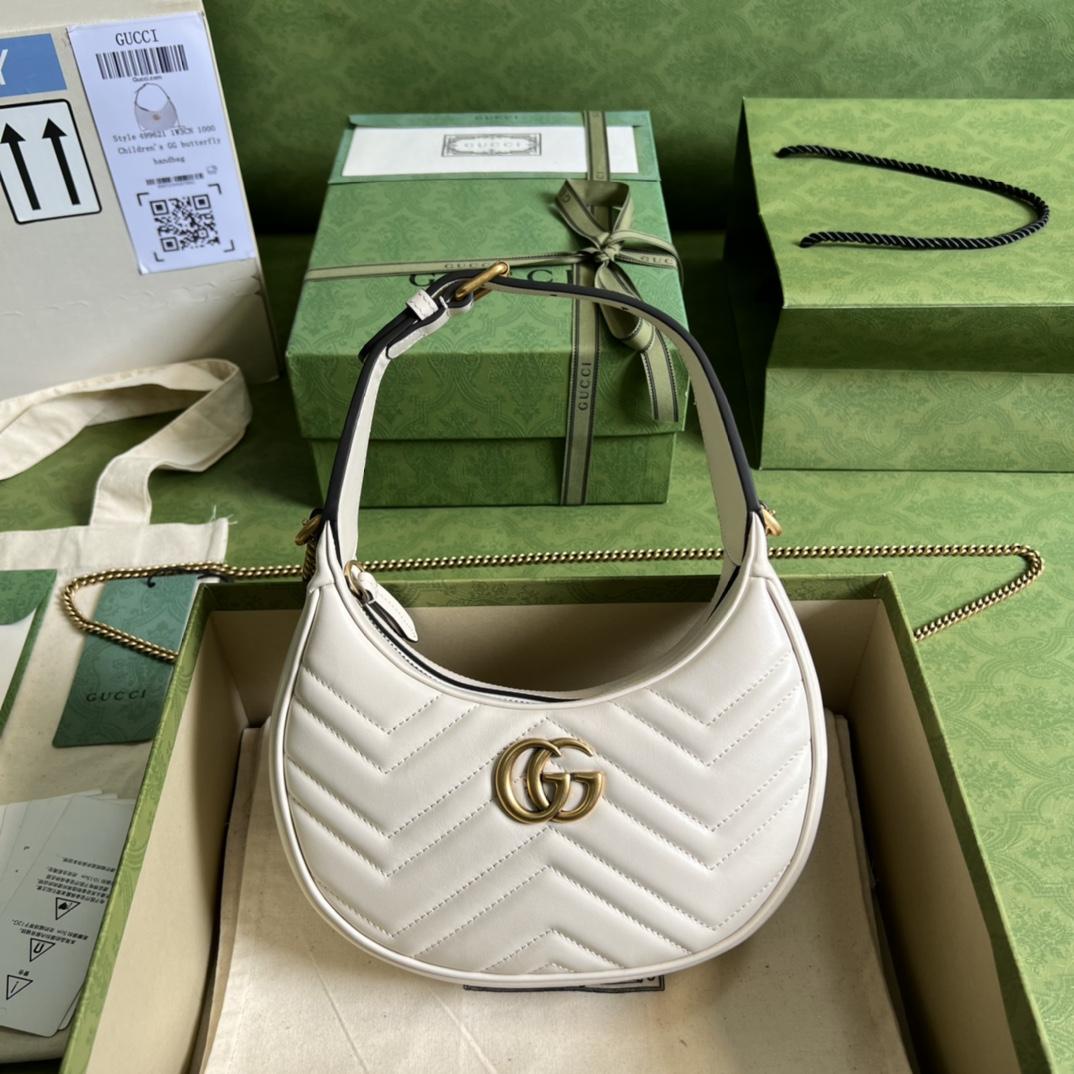 Gucci GG Marmont Half-Moon-Shaped Mini Bag(21.5-11-5cm) - PerfectKickZ