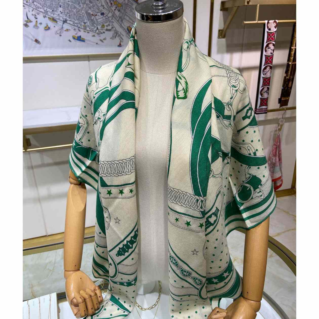 Hermes La Promenade Du Matin Bandana Shawl 140 - PerfectKickZ