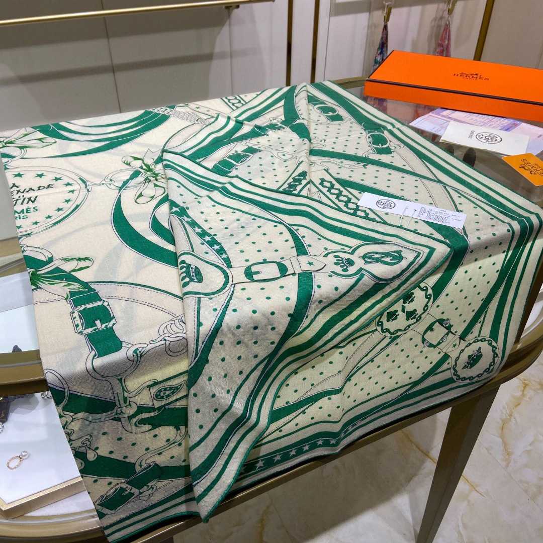 Hermes La Promenade Du Matin Bandana Shawl 140 - PerfectKickZ