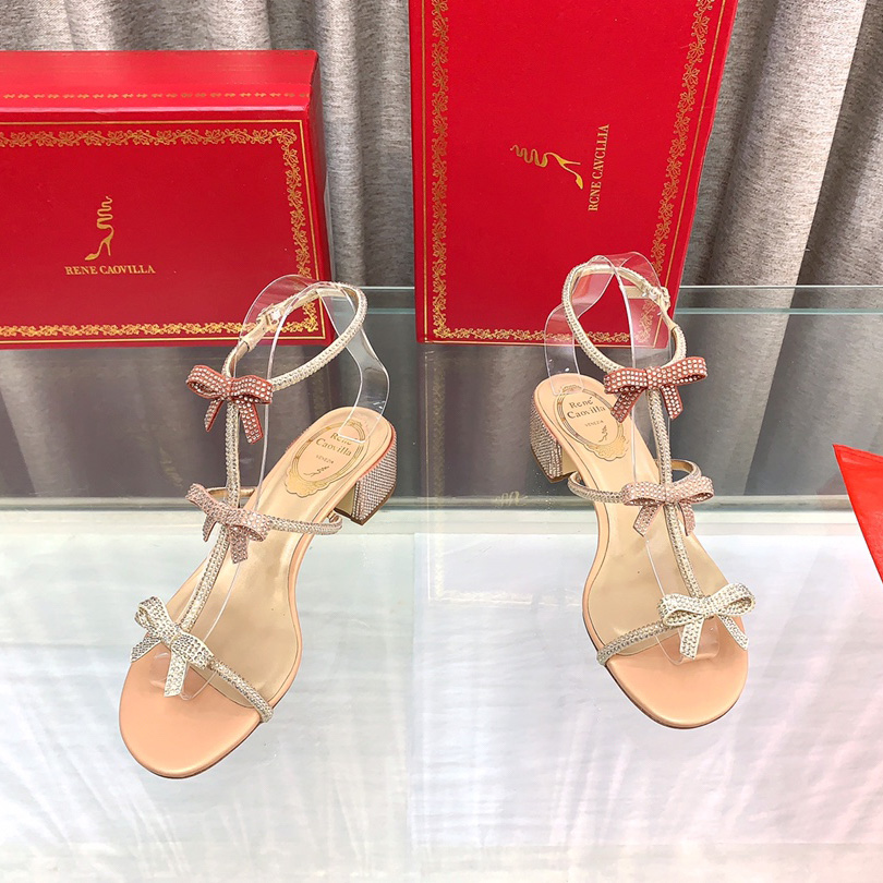 Rene Caovilla Sandals With Ankle Laces Caterina - PerfectKickZ