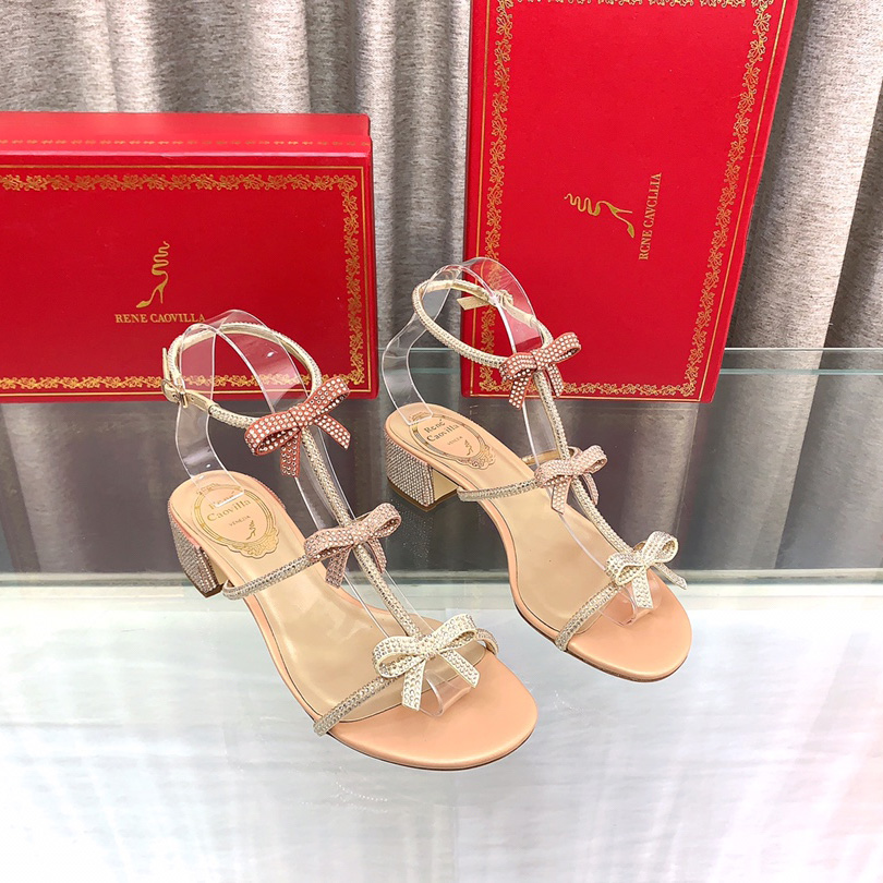 Rene Caovilla Sandals With Ankle Laces Caterina - PerfectKickZ