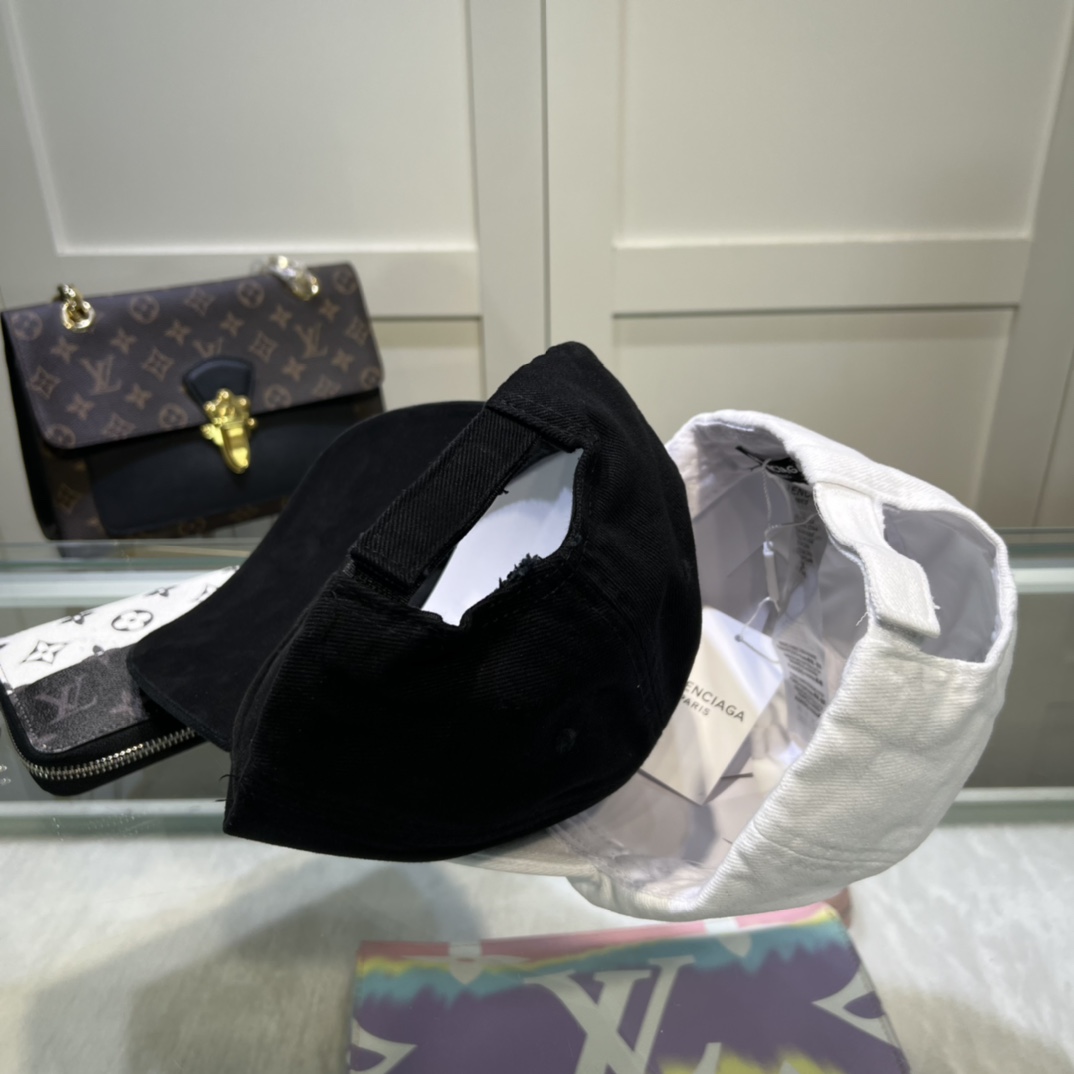 Balenciaga BB Laser Destroyed Cap In Black - PerfectKickZ
