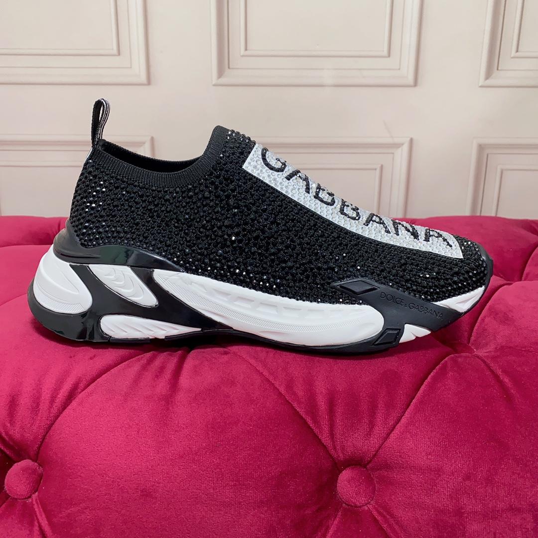 Dolce & Gabbana Fast Sneakers With Fusible Rhinestones - PerfectKickZ