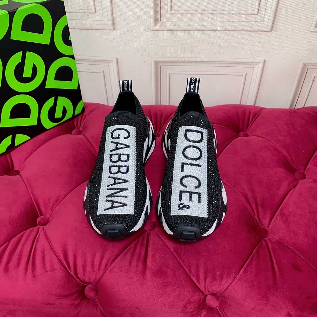 Dolce & Gabbana Fast Sneakers With Fusible Rhinestones - PerfectKickZ