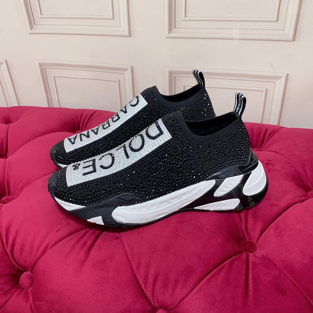 Dolce & Gabbana Fast Sneakers With Fusible Rhinestones - PerfectKickZ