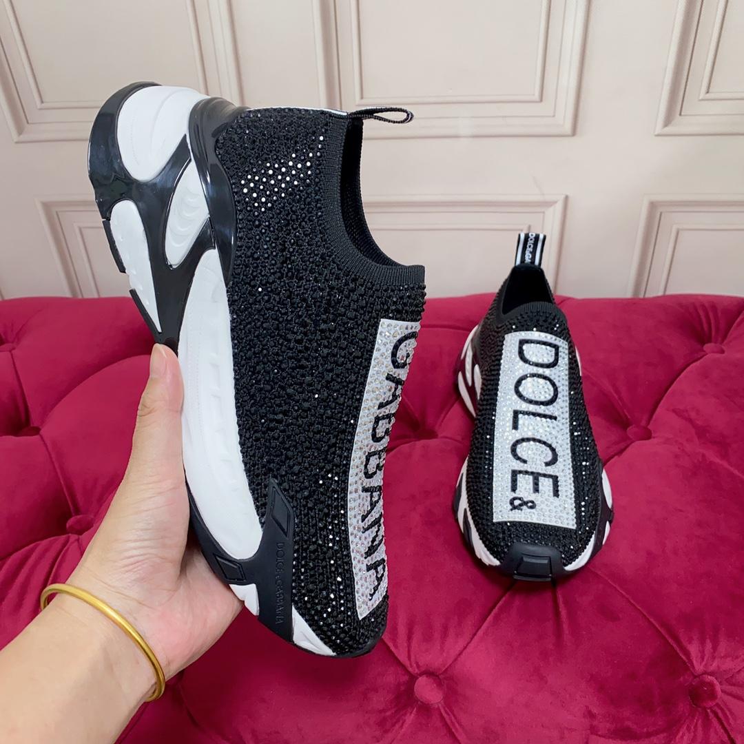 Dolce & Gabbana Fast Sneakers With Fusible Rhinestones - 