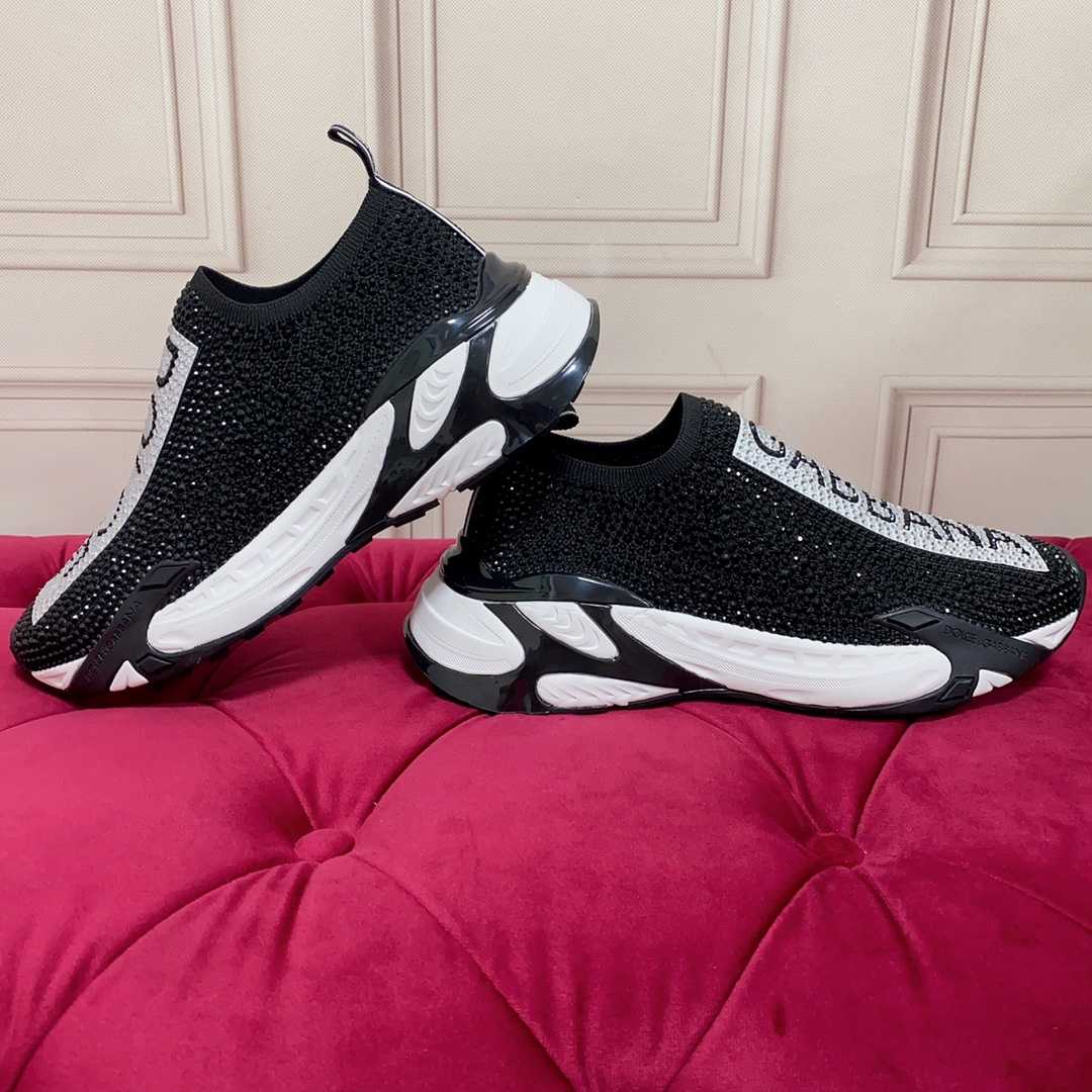 Dolce & Gabbana Fast Sneakers With Fusible Rhinestones - 