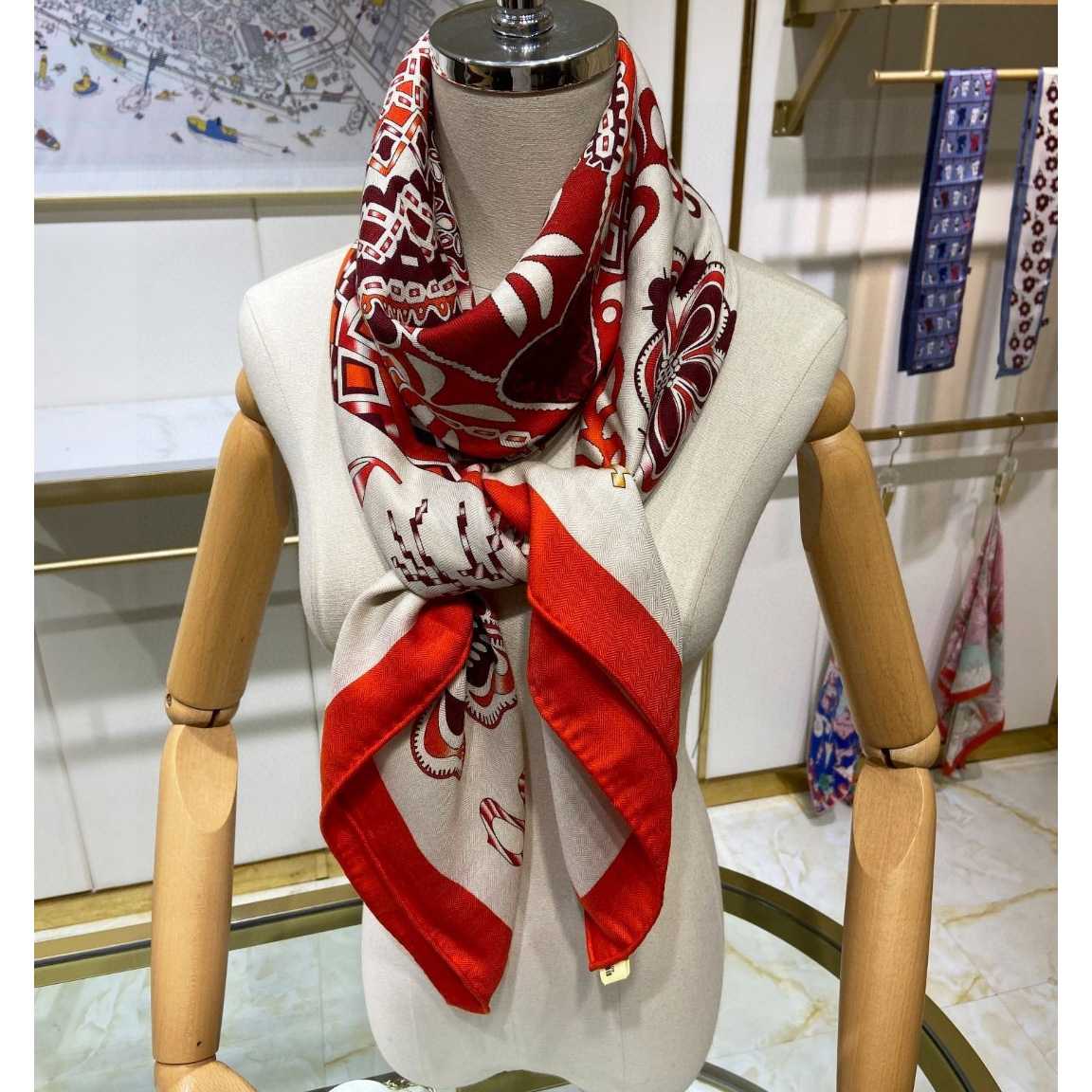 Hermes En Attendant Ulysse Shawl 140 - PerfectKickZ