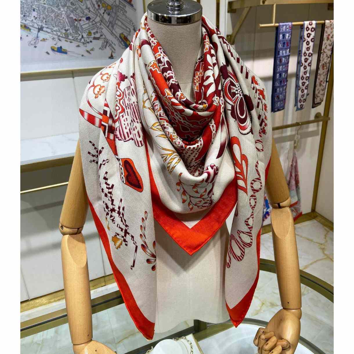 Hermes En Attendant Ulysse Shawl 140 - PerfectKickZ