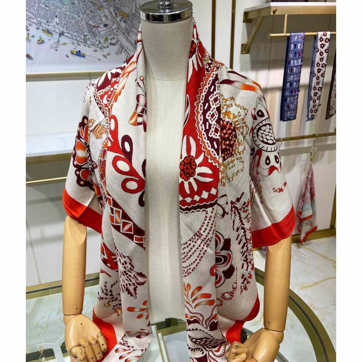 Hermes En Attendant Ulysse Shawl 140 - PerfectKickZ