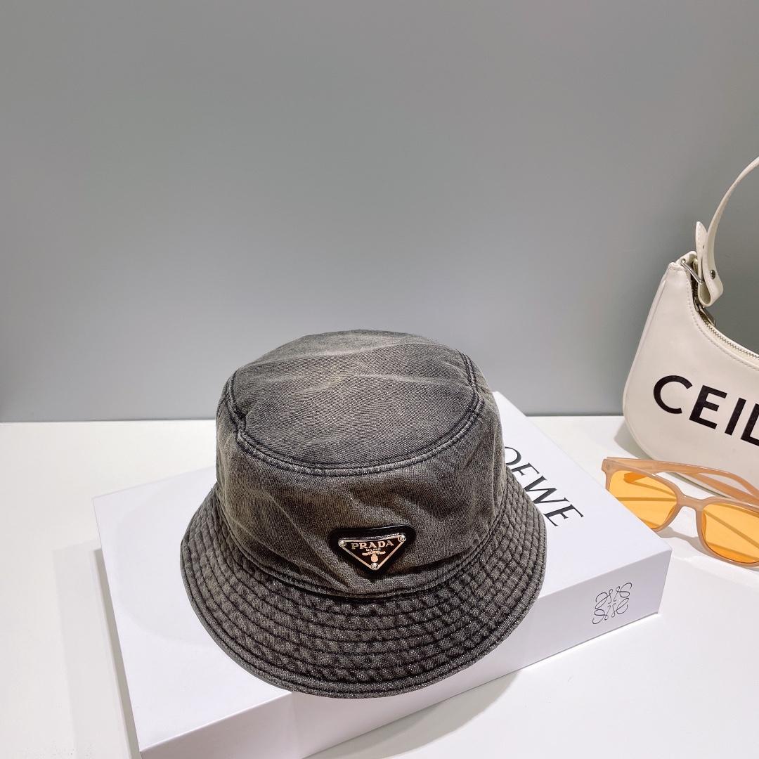 Prada Denim Bucket Hat - 