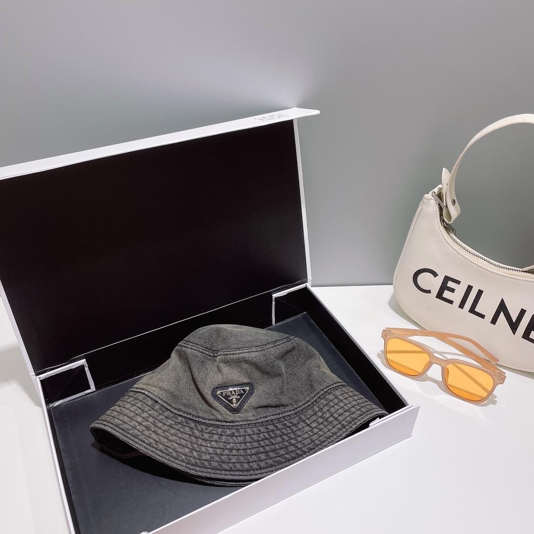 Prada Denim Bucket Hat - 