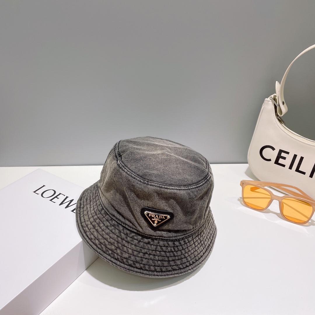 Prada Denim Bucket Hat - 