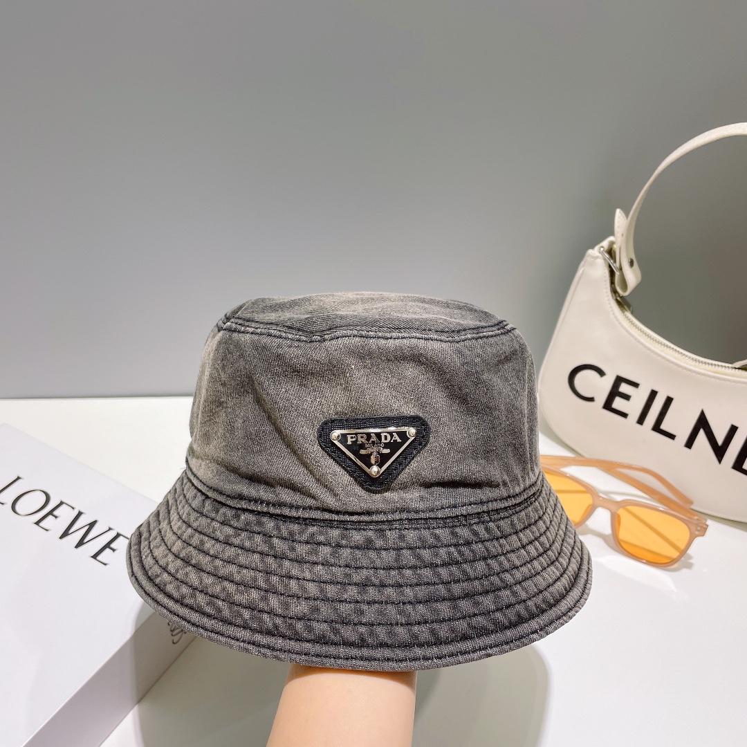 Prada Denim Bucket Hat - 
