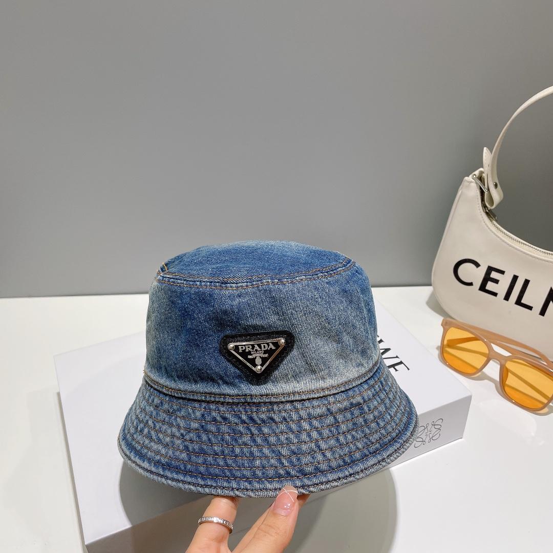 Prada Denim Bucket Hat - PerfectKickZ