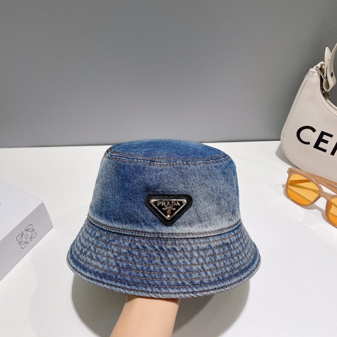 Prada Denim Bucket Hat - PerfectKickZ