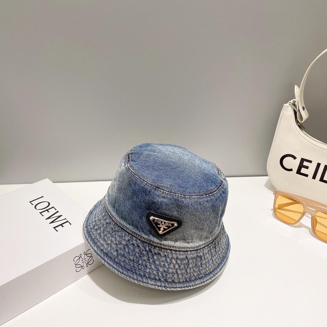 Prada Denim Bucket Hat - PerfectKickZ