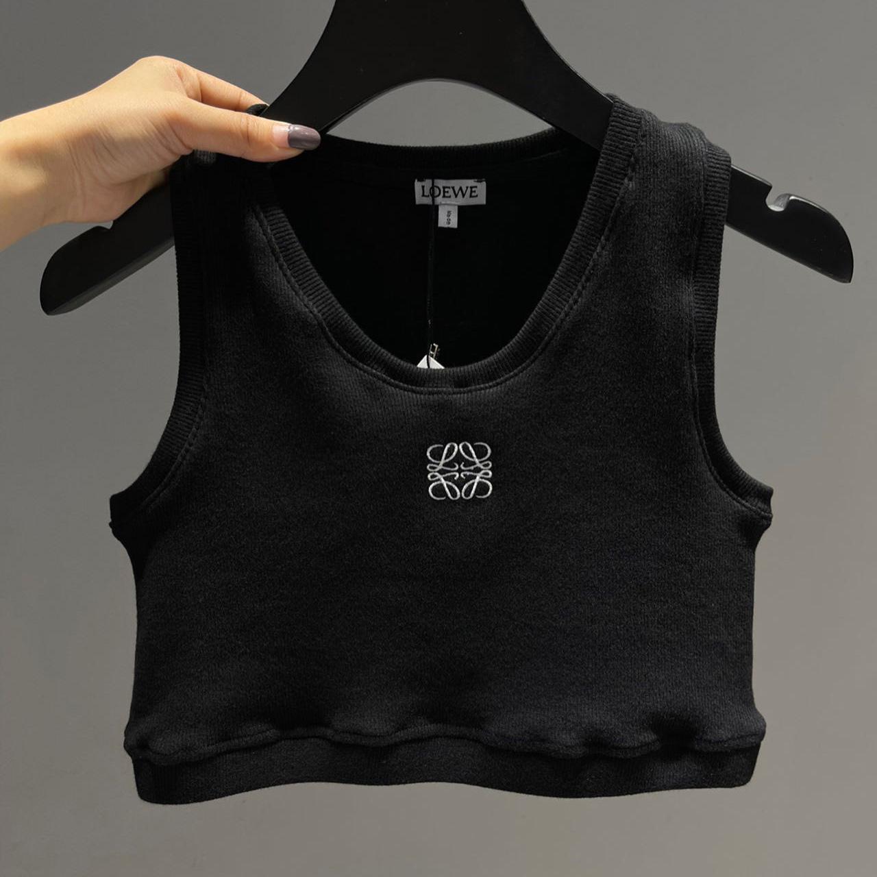 Loewe Cropped Anagram Tank Top In cotton - PerfectKickZ