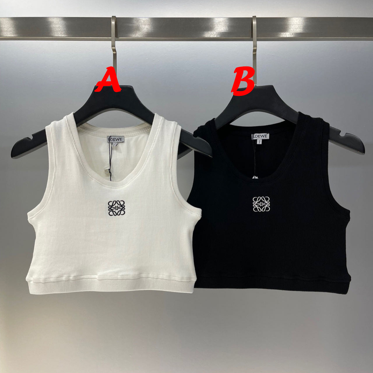 Loewe Cropped Anagram Tank Top In cotton - PerfectKickZ