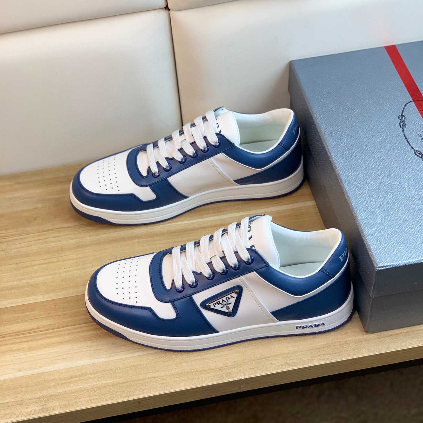 Prada Downtown Leather Sneakers - PerfectKickZ