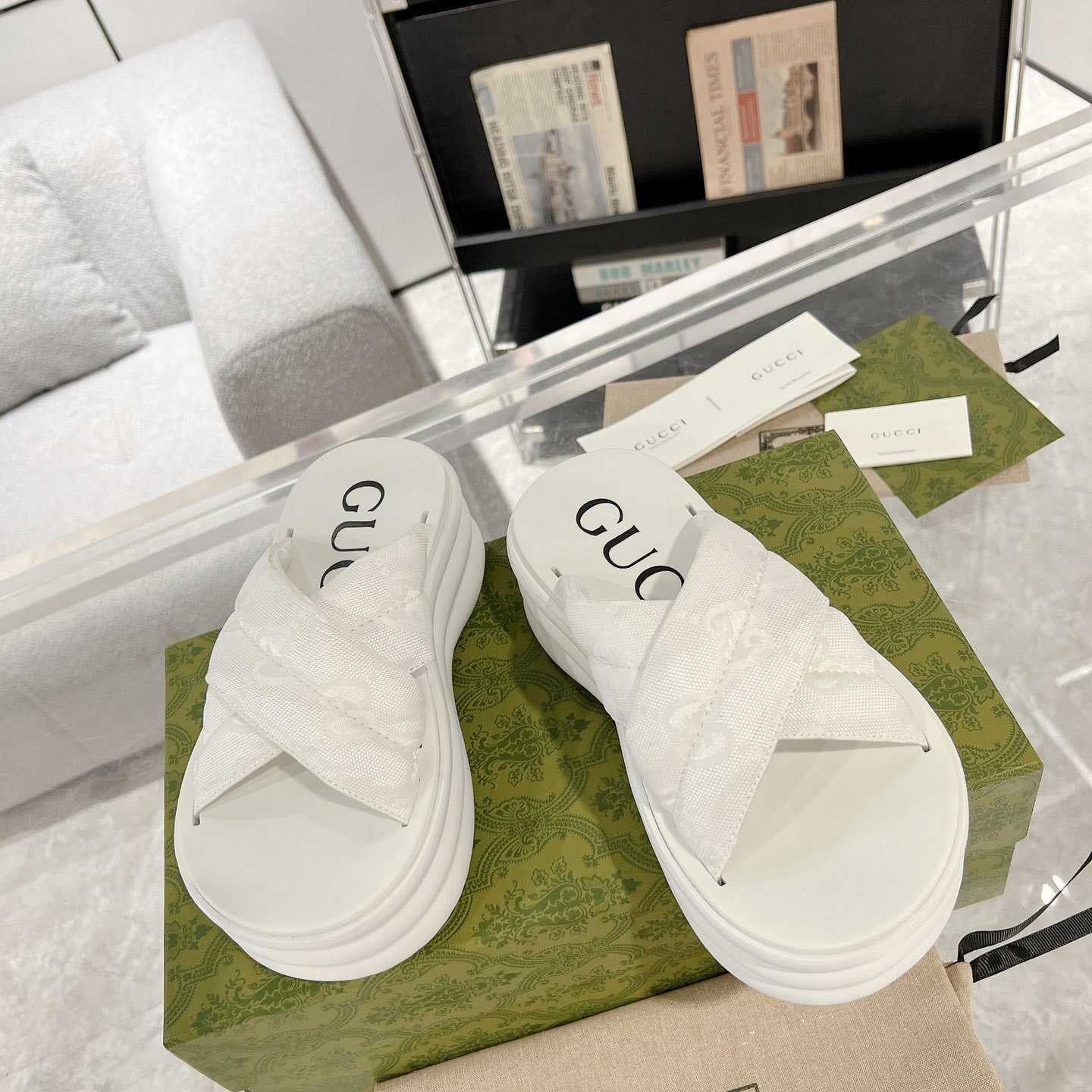 Gucci Women's GG Platform Slide Sandal - 