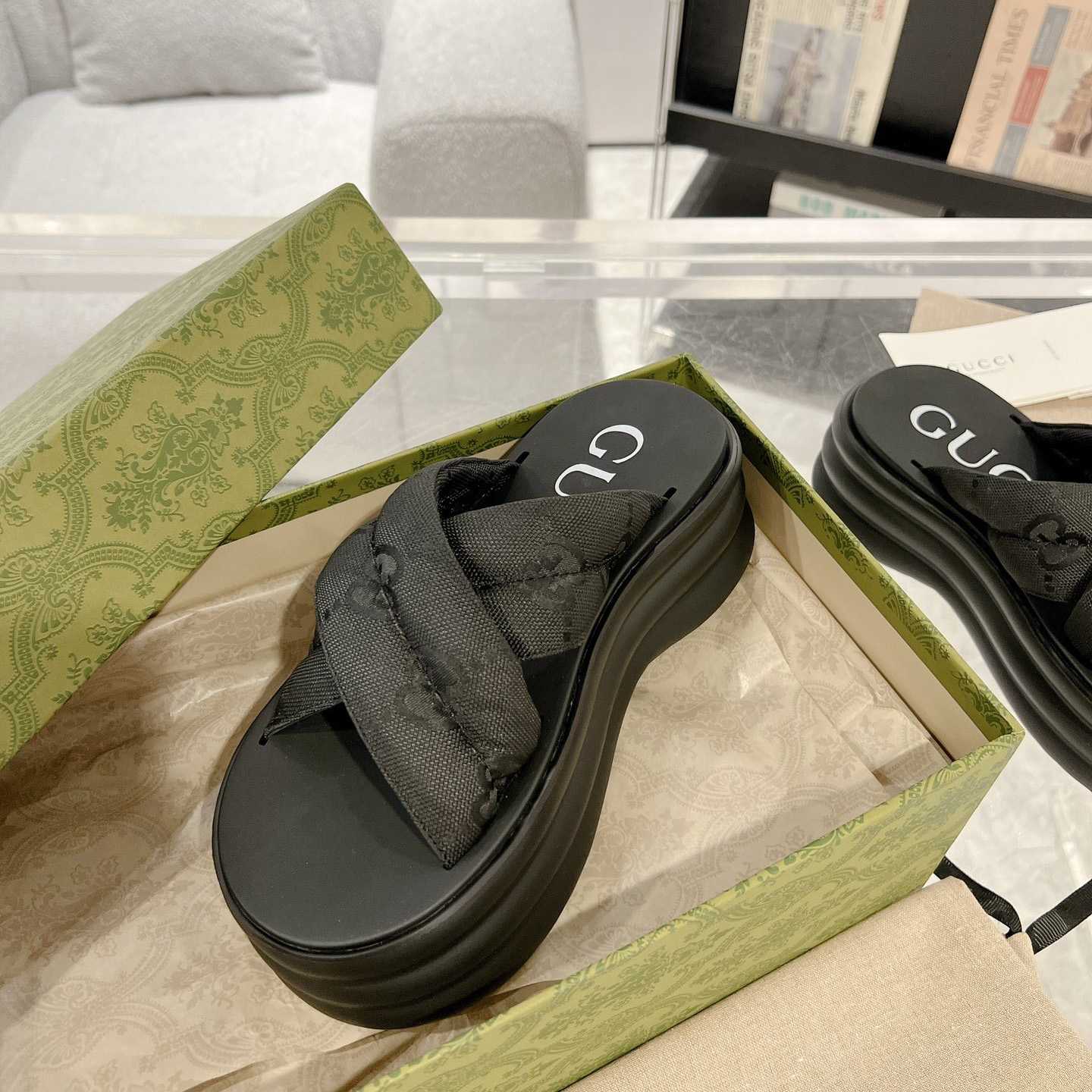 Gucci Women's GG Platform Slide Sandal - 
