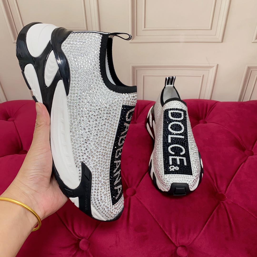 Dolce & Gabbana Fast Sneakers With Fusible Rhinestones - PerfectKickZ