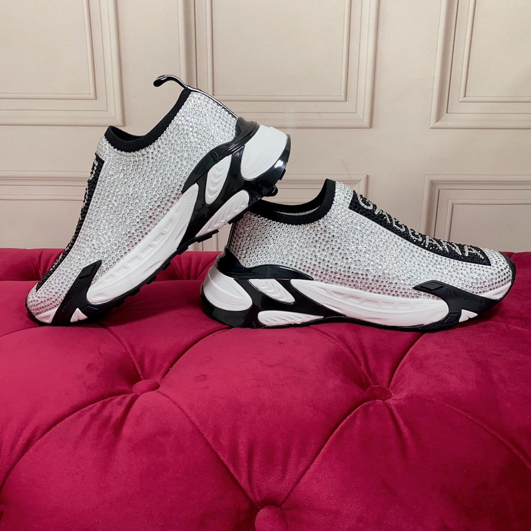 Dolce & Gabbana Fast Sneakers With Fusible Rhinestones - PerfectKickZ