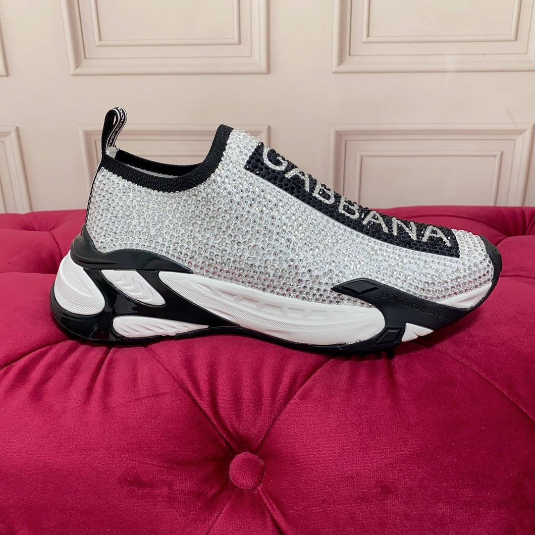 Dolce & Gabbana Fast Sneakers With Fusible Rhinestones - PerfectKickZ