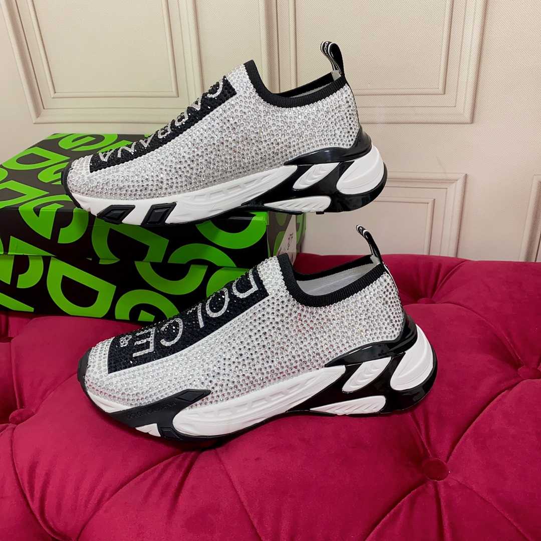 Dolce & Gabbana Fast Sneakers With Fusible Rhinestones - PerfectKickZ