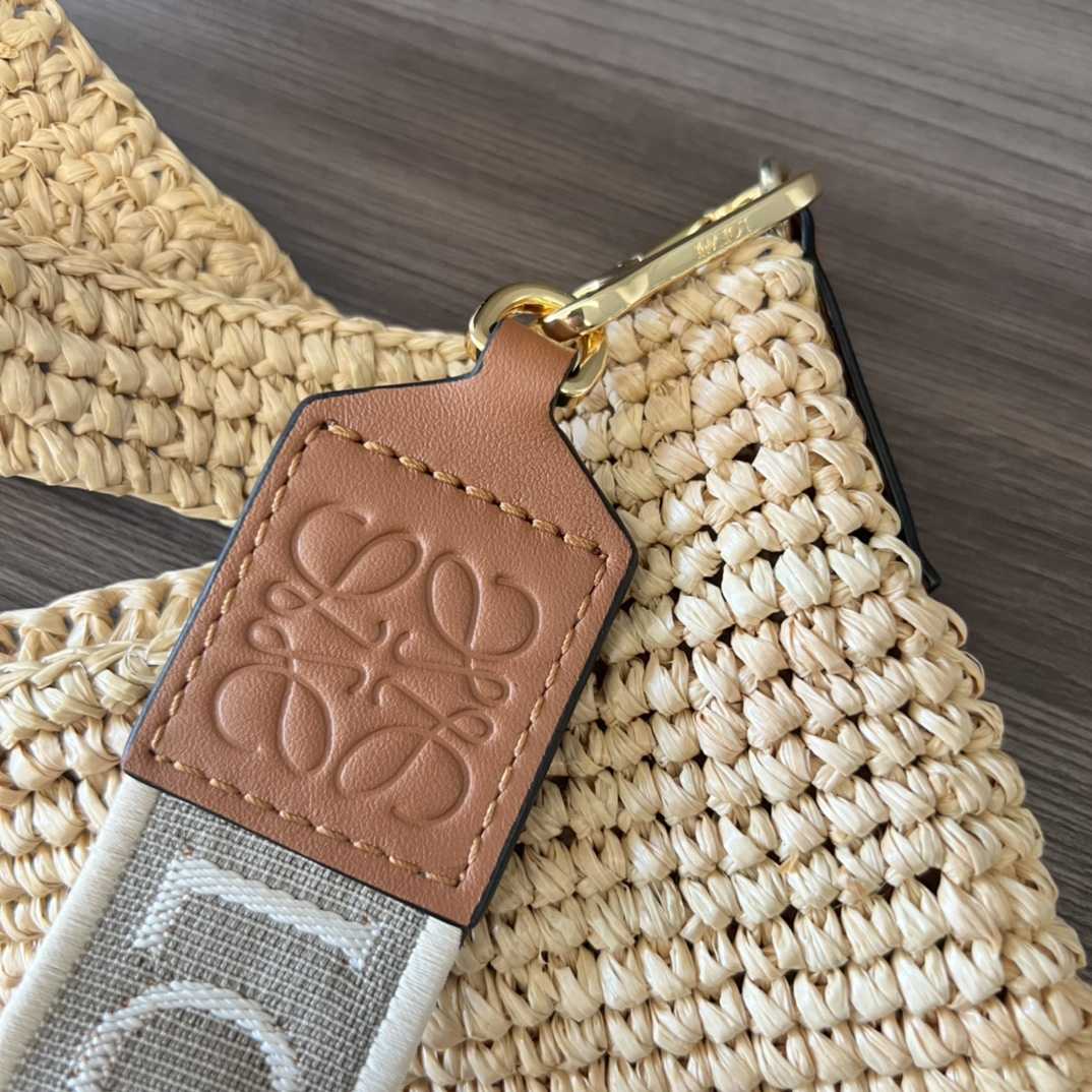 Loewe Mini Slit Bag In raffia And Calfskin - PerfectKickZ